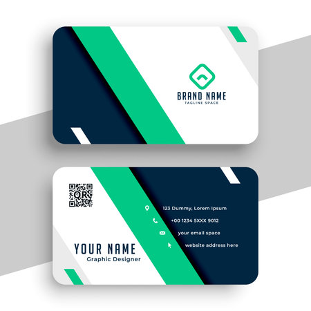 double sided business card layout with diagonal lines design vectorのイラスト素材