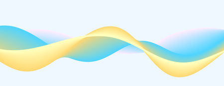 colorful flowing wavy line pattern backdrop for presentation vector