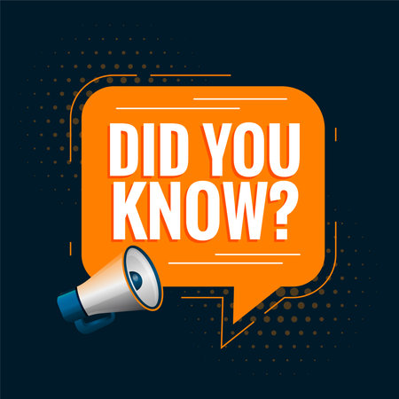 did you know megaphone background with chat bubble design vectorのイラスト素材