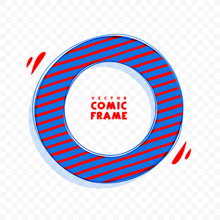 doddle art comic border frame element in kids theme vectorのイラスト素材