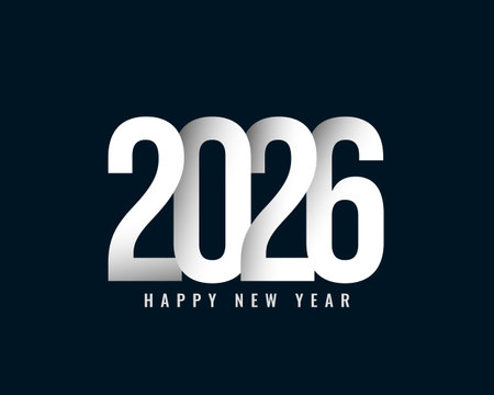 happy new year 2026 holiday background vectorのイラスト素材