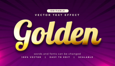 editable premium golden lettering text effect style vectorのイラスト素材