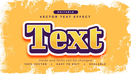 grungy editable text lettering effect for modern headline vectorのイラスト素材