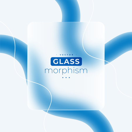 abstract glass morphism background with blank frosted effect vectorのイラスト素材