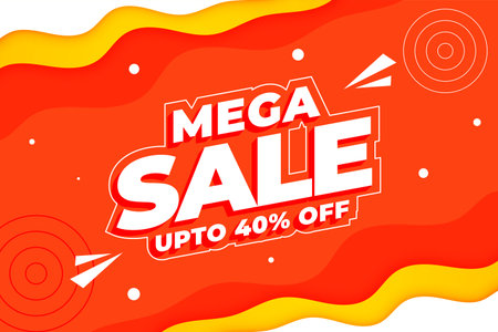 modern mega sale offer background for promotion or campaign vectorのイラスト素材