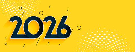 paper style 2026 new year banner with text space vector
