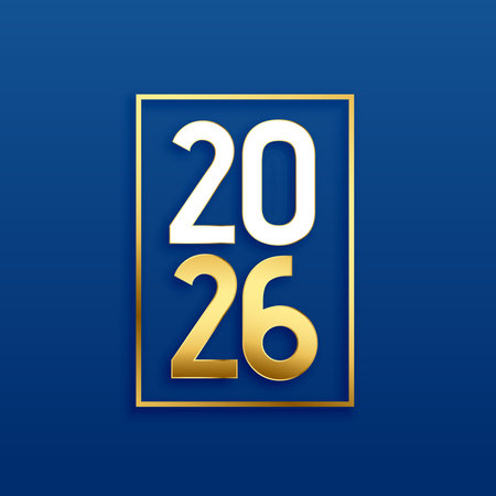 2026 lettering new year background with text space vector