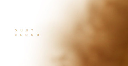 realistic desert sandstorm background with dusty effect vector