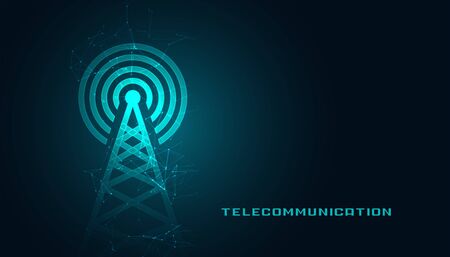 mobile telecommunication digital tower background design