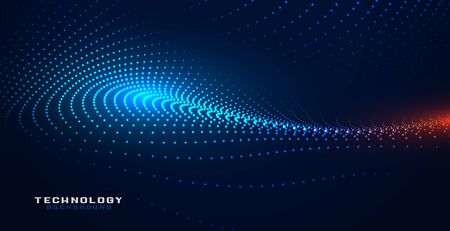 glowing partciles techology particles mesh background designのイラスト素材