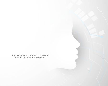 technology concept background with face shapeのイラスト素材