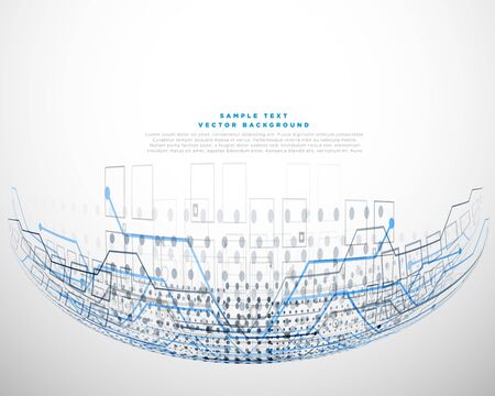 digital concept design with wire meshのイラスト素材