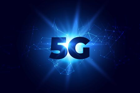 digital 5G wireless communication network background design