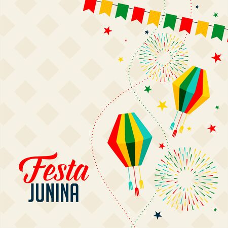 celebration background for festa junina holiday festivalのイラスト素材