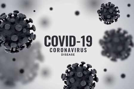 3d coronavirus infection spread covid-19 pandemic backgroundのイラスト素材