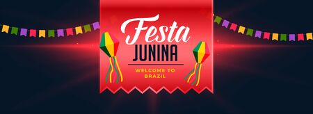 festa hunina celebration dark bannerのイラスト素材