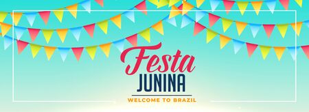 festa junina flags decoration banner designのイラスト素材