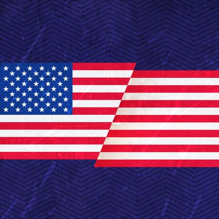 united states of america flagのイラスト素材