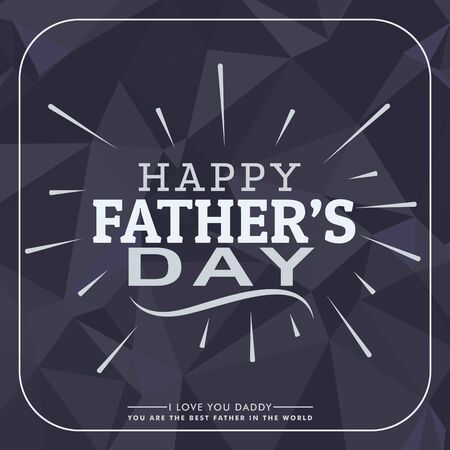 fathers day greeting card templateのイラスト素材