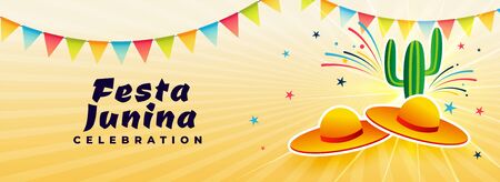brazil june festival festa junina banner designのイラスト素材