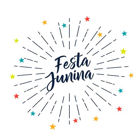 festa junina stars decoration backgroundのイラスト素材