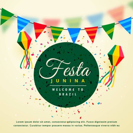 festa junina holiday background of brazilian festivalのイラスト素材