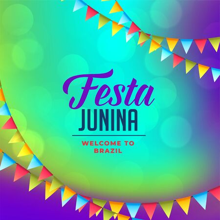 flags decoration for festa junina backgroundのイラスト素材