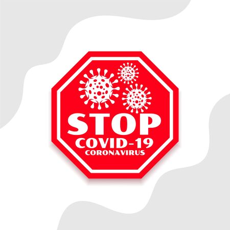 stop coronavirus covid-19 spread symbol design backgroundのイラスト素材