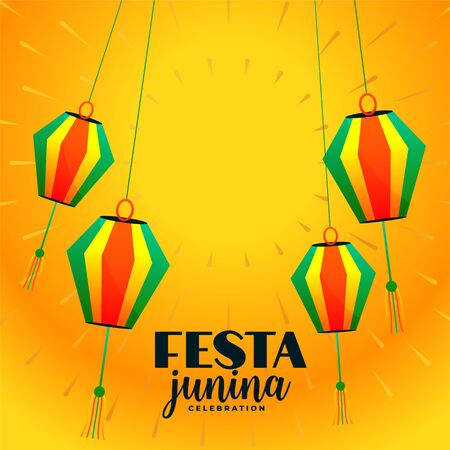 festa junina decorative hanging lamps festival backgroundのイラスト素材