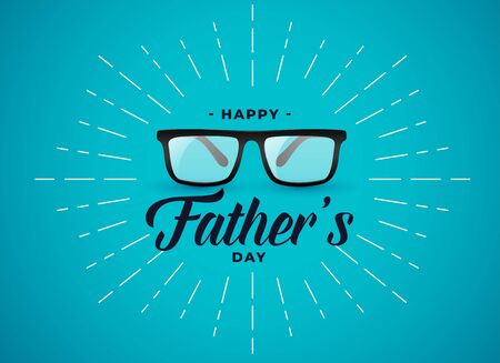 happy fathers day banner design with spectaclesのイラスト素材