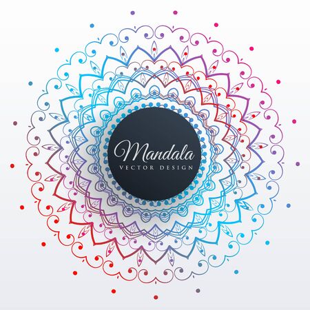 colorful mandala art decoration backgroundのイラスト素材