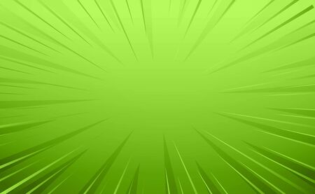 empty green comic style zoom lines backgroundのイラスト素材