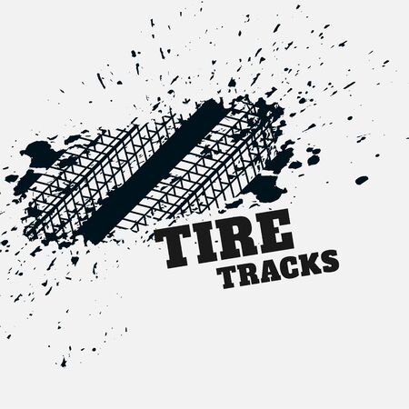 grunge tire mark impression backgroundのイラスト素材