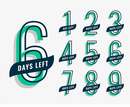 upcoming event marketing banner with number of days leftのイラスト素材
