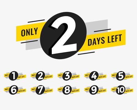 promotional banner with number of days left signのイラスト素材