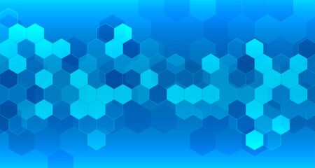 blue medical and healthcare background with hexagonal shapes