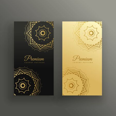 premium mandala style business card designのイラスト素材