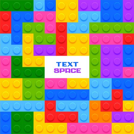 colorful plastic blocks game backgroundのイラスト素材