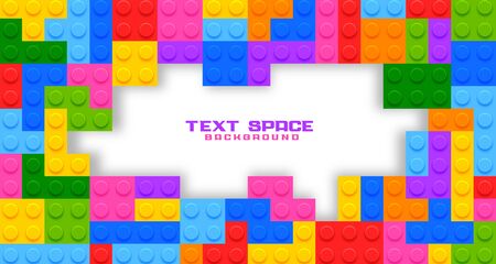 plastic game toys background with text spaceのイラスト素材