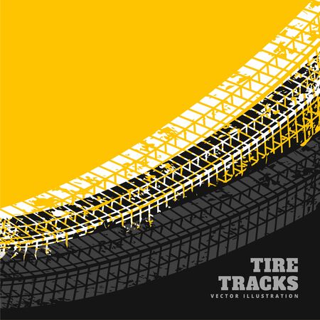 grunge tire marks background designのイラスト素材