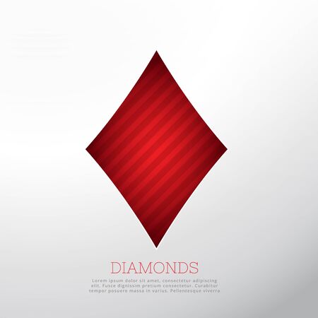 red diamond shape isolated on white backgroundのイラスト素材