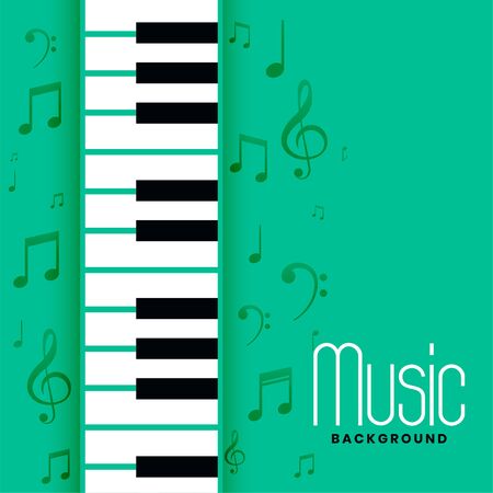 piano and musical notes melody background designのイラスト素材