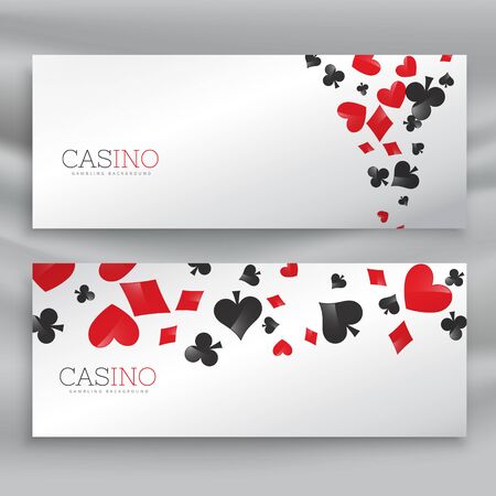 awesome set of casino bannersのイラスト素材