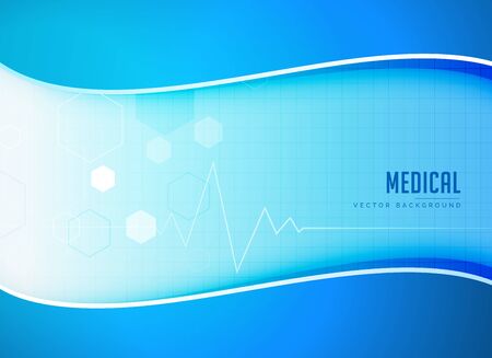 medical vector background with heartbeat lineのイラスト素材