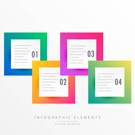 abstract modern steps option colorful infographic design bannerのイラスト素材