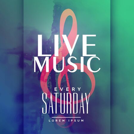 live music event poster design template
