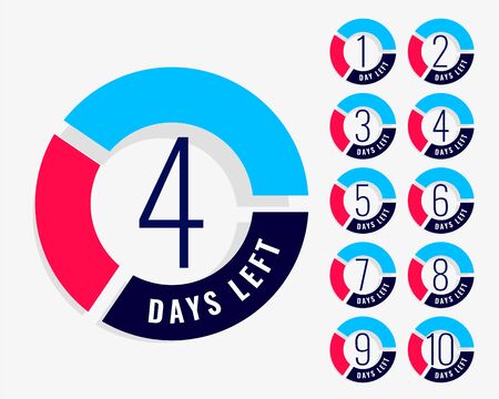 countdown timer showing number of days leftのイラスト素材