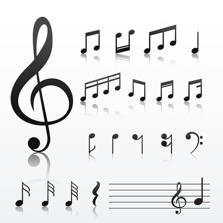 collection of music note symbolsのイラスト素材