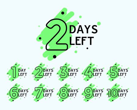 number of days left tagsのイラスト素材