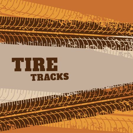 abstract tire track marks backgroundのイラスト素材